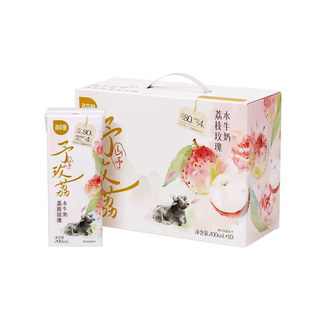 百菲酪山予荔枝玫瑰/红糖水牛纯牛奶200ml*10盒牛奶饮品健康古法