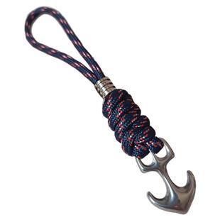 钛钢实心船锚编织伞绳钥匙扣挂件装饰背包挂件edc户外刀坠挂饰绳