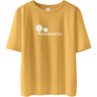 大码女装t恤女款夏季短袖纯棉上衣中年妈妈夏装宽松休闲印花