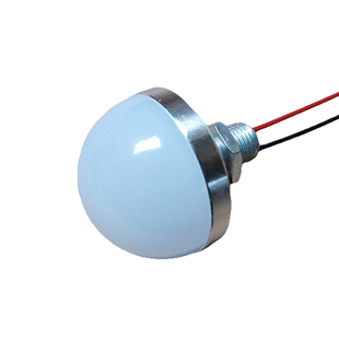 12VLED灯泡超亮3W5W广告字招牌门头半球泡灯12伏电瓶灯暖白小灯泡