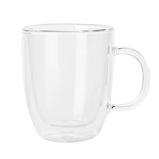 高颜值双层隔热玻璃咖啡杯家用耐高温手工茶杯商用带把手牛奶杯子