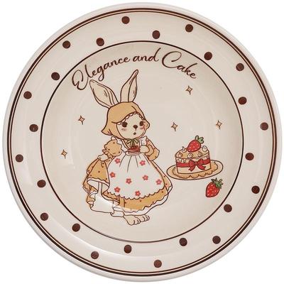 cookzone陶瓷复古赫拉兔碗盘套装