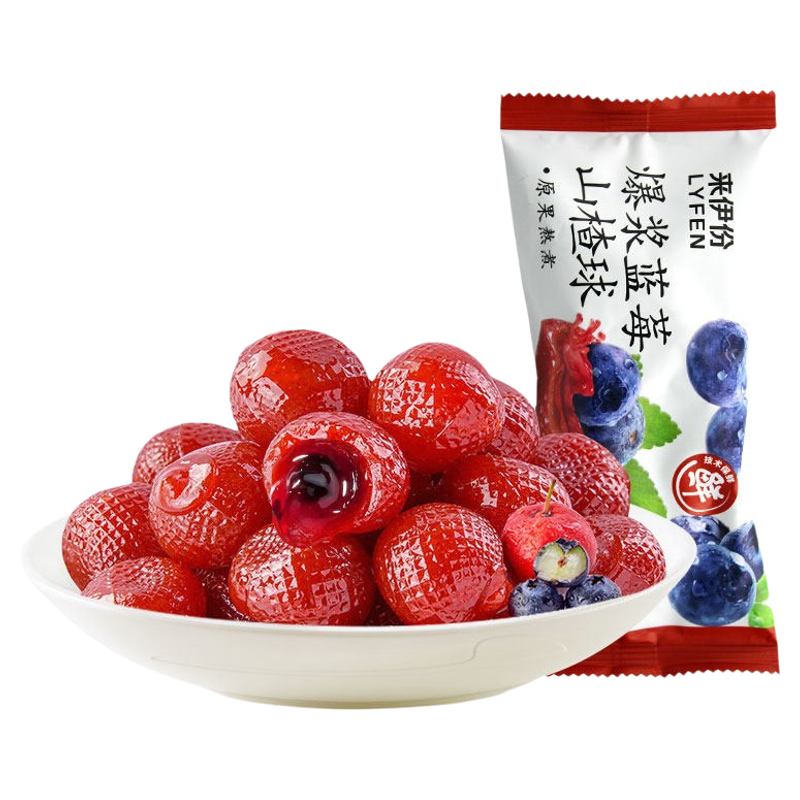 来伊份爆浆蓝莓山楂球500g