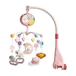 婴儿床铃悬挂式可旋转音乐灯光安抚宝宝床头挂件摇铃玩具圣诞礼物