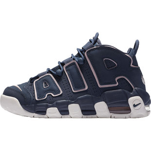 Nike/耐克正品 Nike Air More Uptempo GS 黑红皮蓬篮球鞋 415082