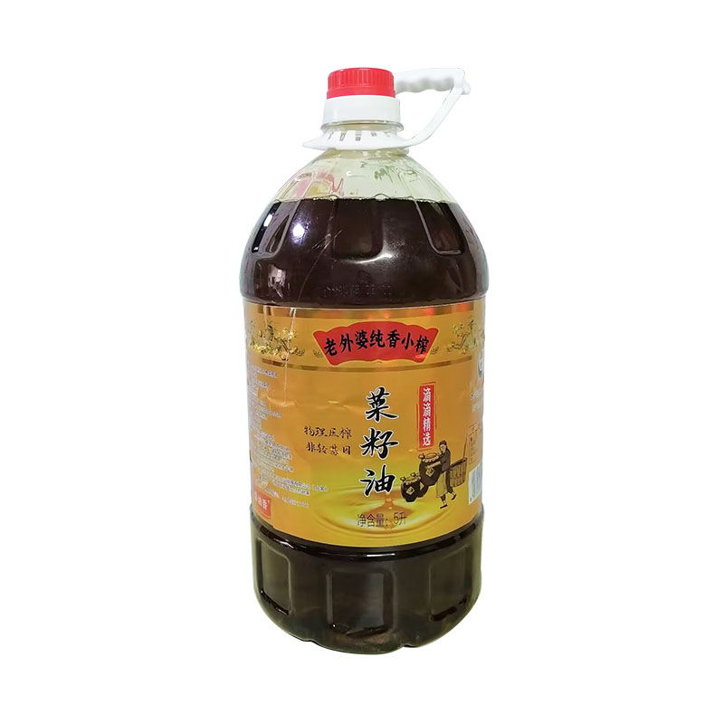 贵州老外婆纯香菜籽油5L农家原味物理压榨菜油初荷农庄食用油