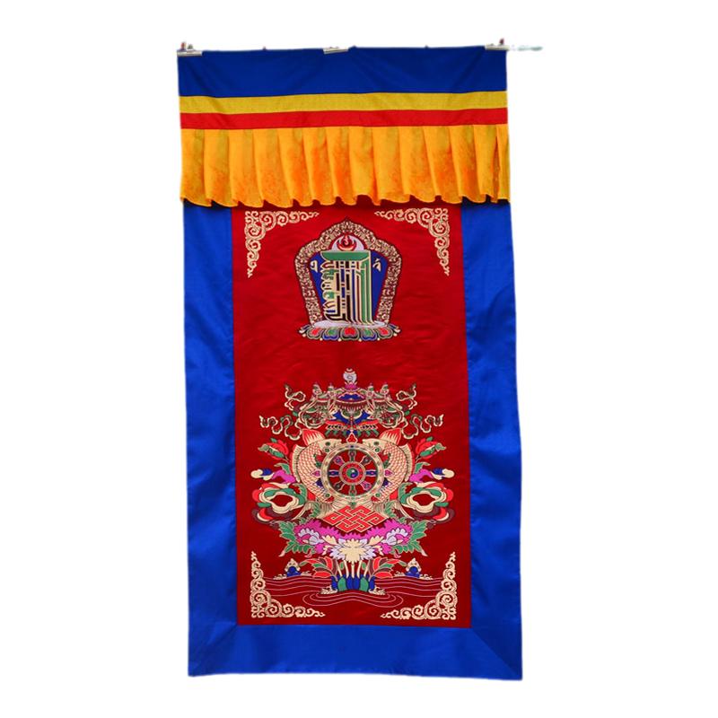 藏佛布艺居家门帘吉祥挂帘隔断帘
