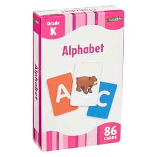 字母闪卡 英文原版 Alphabet Flash Kids Flash Cards 字母英语启蒙高效学习闪卡 游戏卡86张卡片 英文版进口原版哈考特