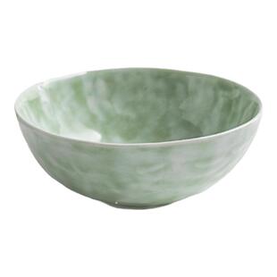 目外新品餐具陶瓷碗家用不规则绿色碗盘创意小众高级感餐盘深盘