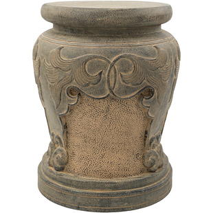 匠心坊中式花园石墩户外花盆底座庭院盆景墩子别墅阳台造景摆件