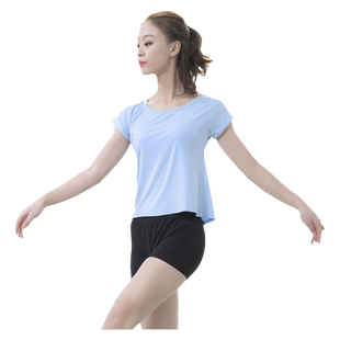 2026新款舞蹈衣现代舞服装练功服成人女短袖舞蹈上衣基本功训练服