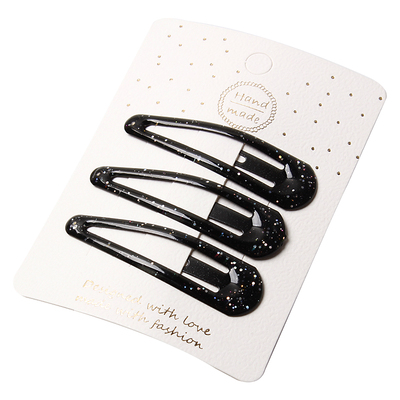 黑色发夹边夹网红气质bb夹刘海夹