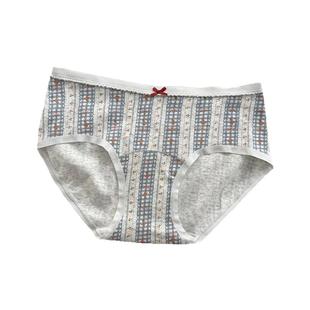 阳光正好/春日奶油碎花婴儿棉A类内裤女蝴蝶结纯棉裆抑菌三角裤