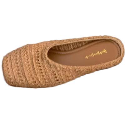 平底包头半拖鞋女鞋复古晚晚风