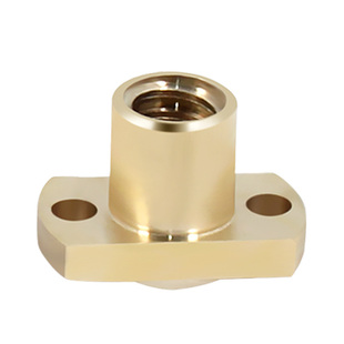 T8丝杆丝杠螺母 H型双切边梯形法兰黄铜螺母 螺距2 导程2/8mm