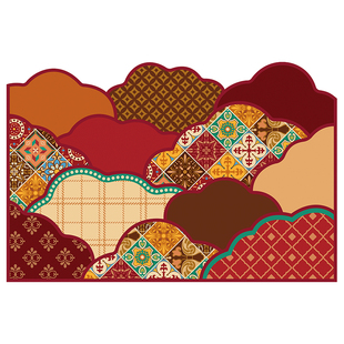 范居态度波尔图丝圈地垫美式高级感耐脏加厚红色入户门垫2026新款