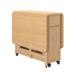 志光实木折叠餐桌小户型家用餐桌椅组合简约现代6人可移动折叠桌