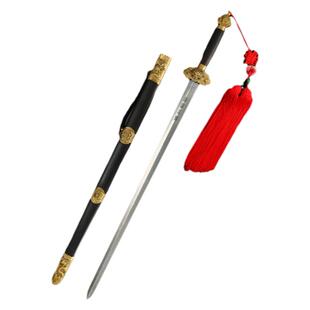 正品龙泉宝剑青龙清剑花纹钢刀具 防身冷兵器真剑收藏刀剑未开刃