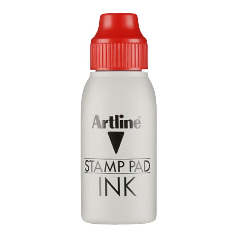 日本旗牌Artline雅丽水性印台印泥红色补充墨水ESA-2N  50ml