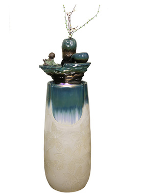 海日星陶瓷招财流水落地摆件