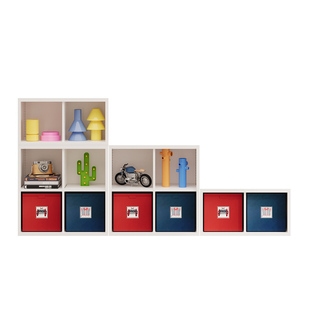 卡莱克钢制格子柜书柜组合书架储物柜小户型客厅卧室多功能收纳架