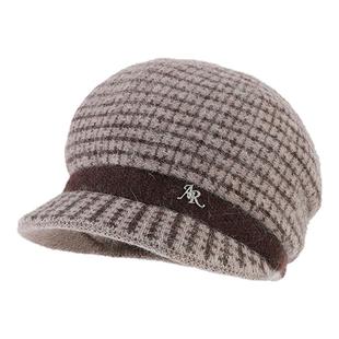 中老年帽子女冬妈妈毛线帽奶奶老太太中老年人保暖时髦洋气针织帽