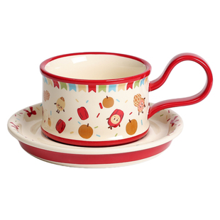 高级感咖啡杯陶瓷杯马克杯式下午茶杯碟套装新年送礼物女生伴手礼