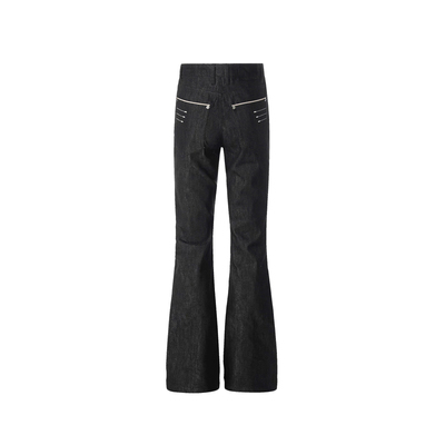 mountain tree微喇堆积原牛窄幅刺绣特调微喇显高百搭通勤牛仔裤