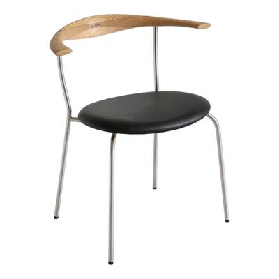 意式极简不锈钢餐椅pp701书椅