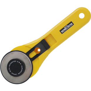 日本OLFA RTY-2/G缝纫滚刀 圆形刀 旋转式切割刀45mm 进口手握