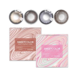 SweetColor美瞳含硅月抛1片自然纯色青山茶玫瑰日常通勤隐形眼镜