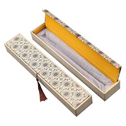 燃灯流苏扇盒孔雀云锦红底海浪中国风扇子盒收藏送礼折扇收纳礼盒