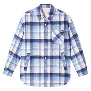 【桑蚕丝】SALT.P可颜蚕丝棉填充格纹衬衫款外套棉服2024冬