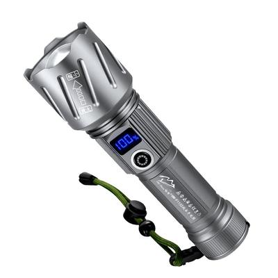 哈拿手电筒强光充电液晶电量显示