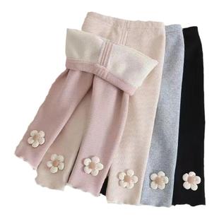 女童加绒打底裤2025秋冬加绒加厚冬季婴幼儿童冬装外穿宝宝棉裤子