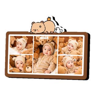 相框摆台照片定制三宫格打印挂墙宝宝婴儿童相片制作水晶摆件相册