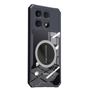 四角气囊防摔镂空磁吸散热适用红米k70至尊版手机壳红米note13pro 小米14全包k70pro硬壳k60透明k50保护壳k40
