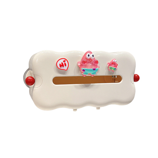 吸盘洗脸巾收纳盒壁挂免打孔可爱卡通海绵宝宝抽纸盒卫生间纸巾盒