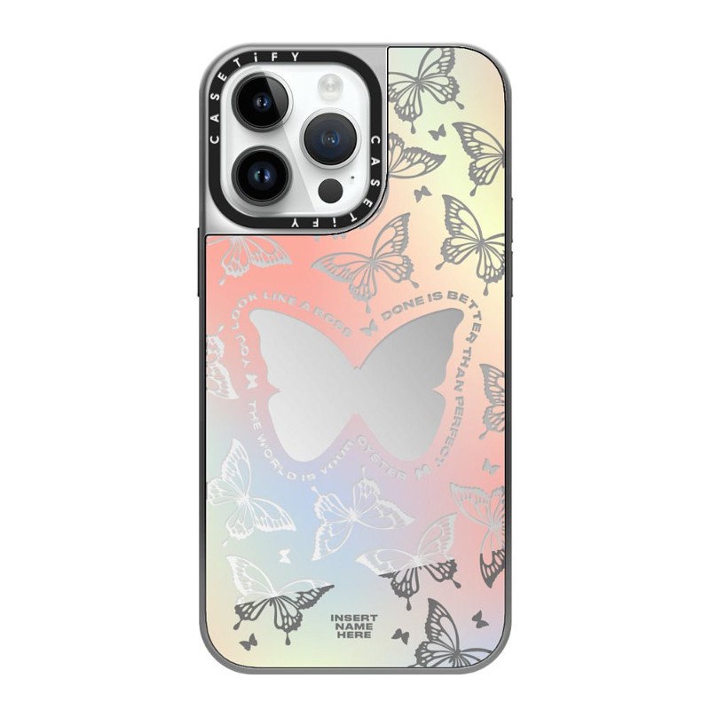 CASETiFY幻彩蝴蝶 適用于適用于iPhone16ProMax/16Pro/15ProMax/14ProMax/華為Mate60pro鏡面手機殼