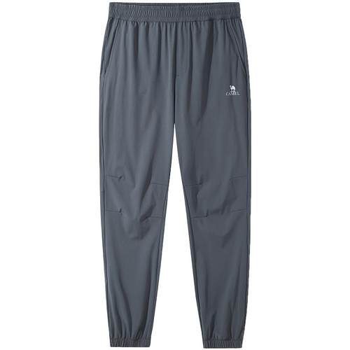 骆驼男装速干运动裤男2025秋季薄款透气弹力束脚休闲长裤子