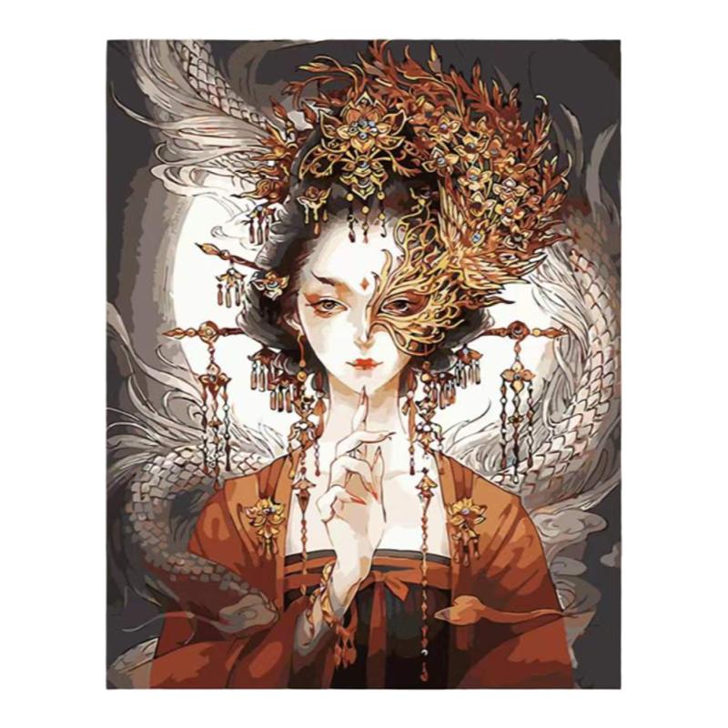 纯棉画布动漫填充画易学摆件手工