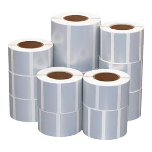 五防热敏亚银标签纸60*40 30 20 70x50 80 90 100X150不干胶条码打印机防水油撕不烂固定资产哑银色三防贴纸