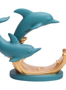 创意海豚红酒架摆件现代客厅