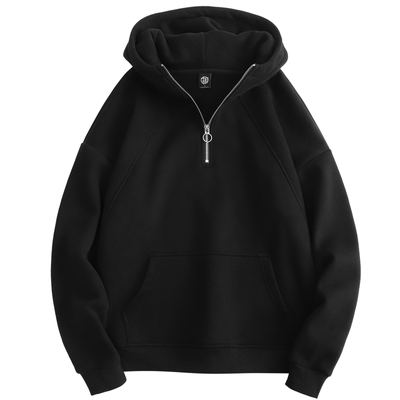 重磅卫衣男加厚保暖半拉链高领衣