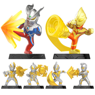 灵动创想奥特曼玩具尖锋对决对战迪迦赛罗盲盒怪兽公仔男孩人偶