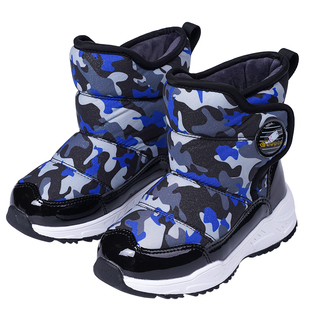 阿福贝贝童鞋儿童雪地靴女童靴子男童棉靴宝宝棉鞋加绒加厚冬童靴