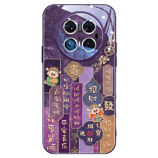 招财财神适用华为mate70pro+手机壳新款mate80男女70air个性文字mt50e镜头膜40高端紫色30pro国潮情侣60外壳