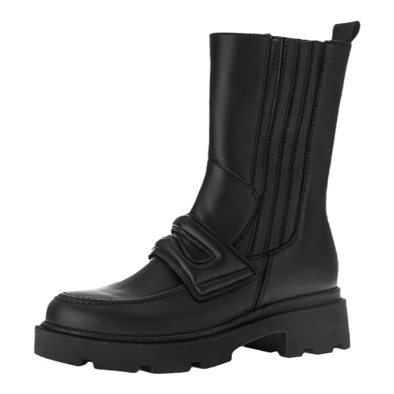 德国Gabor嘉宝嘉步女鞋秋冬新品时尚牛皮厚底高帮烟筒短靴32.754