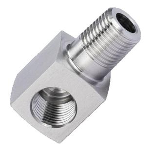 304不锈钢侧弯直角内外丝弯头弯通90度4 6分转配加长六角外丝