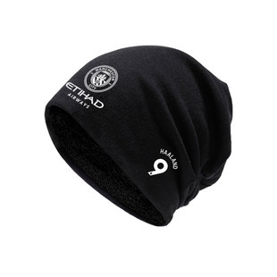 25-26赛季曼城队哈兰德足球迷包头帽子男女保暖套头帽户外棉帽